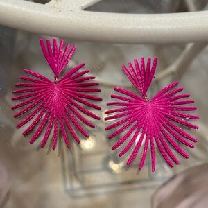 Vibrant Pink Statement Earrings